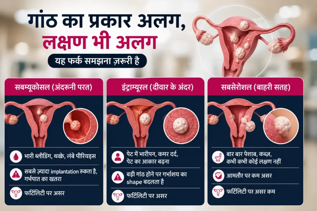 गांठ का प्रकार अलग, लक्षण भी अलग यह फर्क समझना ज़रूरी है